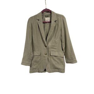Madewell Breezewoven‎ Larsen Linen Blend Blazer Size XXS